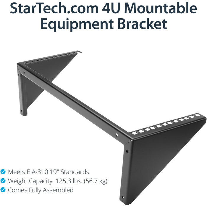 StarTech.com 4U 19in Steel Vertical Wallmount Equipment Rack Bracket