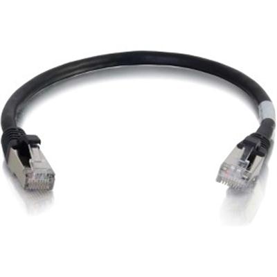 6IN CAT6A SNAGLESS STP CABLE-BLK