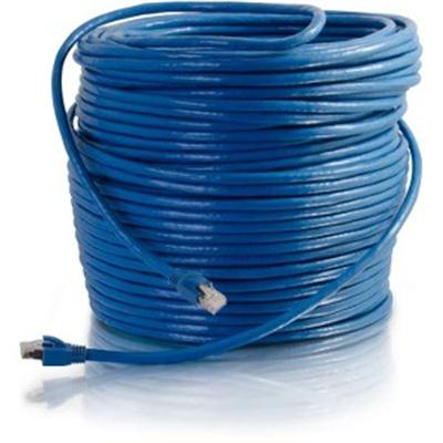 50FT CAT6 SNAGLESS SOLID STP CABLE-BLU