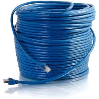 150FT CAT6 SNAGLESS SOLID STP CABLE-BLU